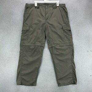 American Outback Mens XL Convertible Cargo Pants Olive Green Quick Dry Hiking